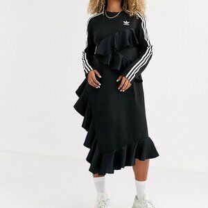 Adidas Originals X J KOO Black Trefoil 3-Stripes Dress in Size Women’s L